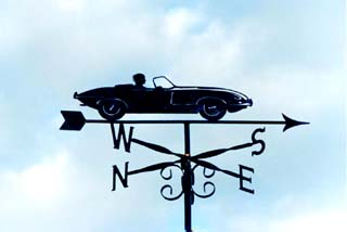 E-Type Jag weather vane